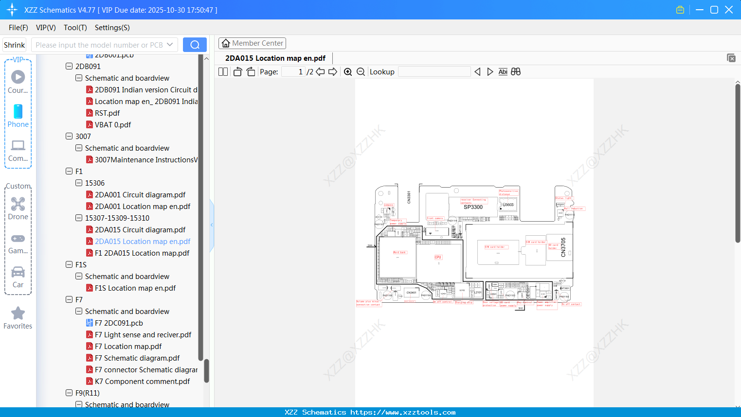 OPPO 2DA015 Location Map En